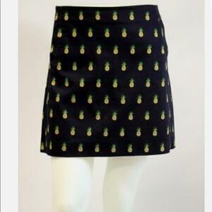 J. Crew Factory pineapple print mini skirt